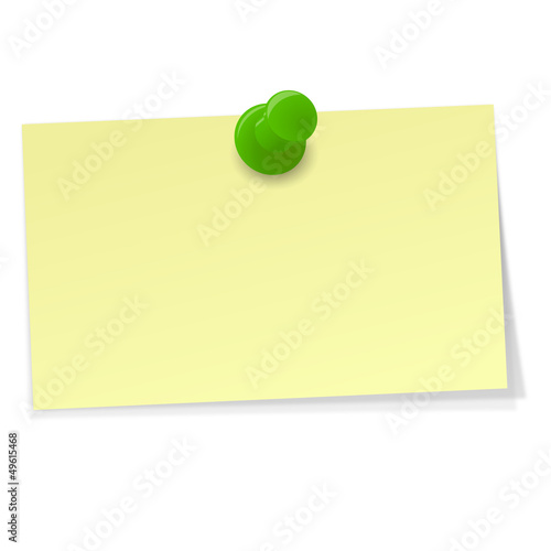kleiner Notizzettel mit Pin