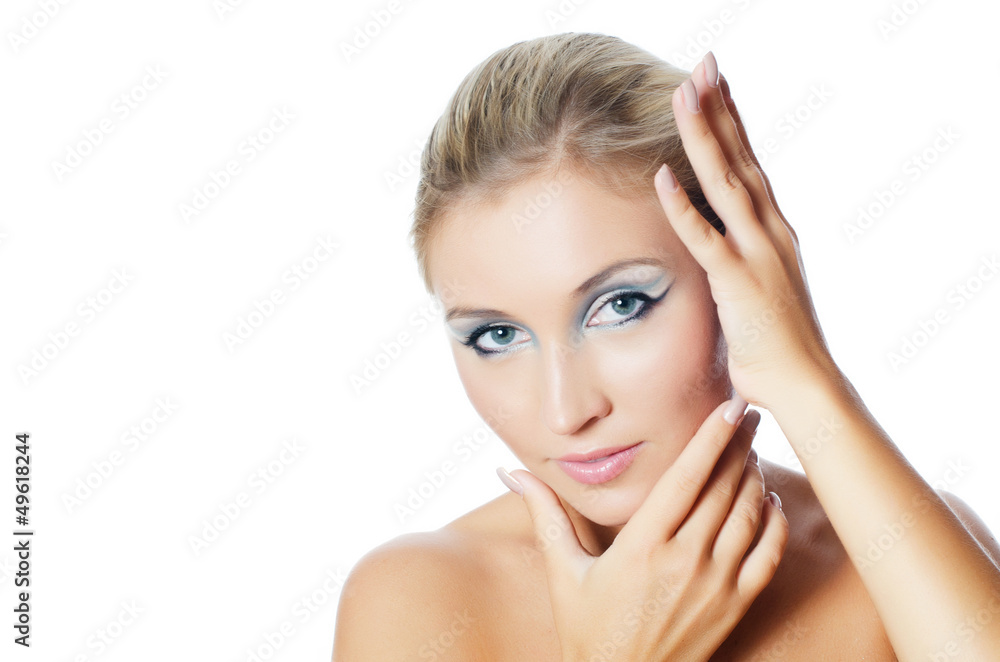 Portrait of beautiful girl - Creative make up Portrait of beautiful girl - Creative make up