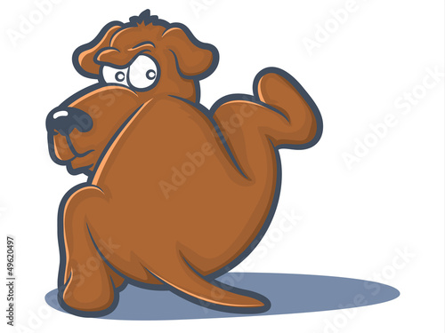Dog Lifting His Leg to Pee