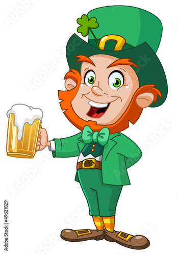 Leprechaun with beer
