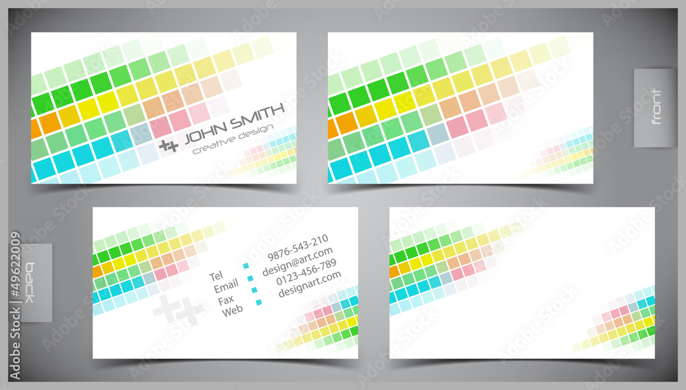 Fototapeta premium Vector abstract creative business cards (set template)