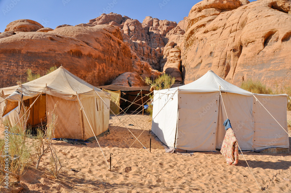 Berber tent in the Wadi Rum desert (Jordan)