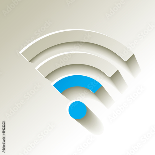 WiFi Wlan Blau Signalstärke schwach