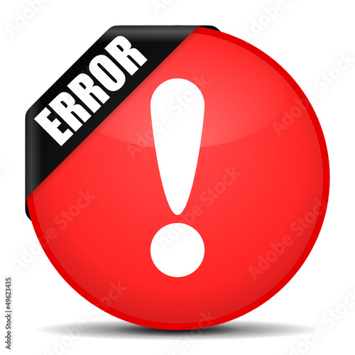 button rund error ausrufezeichen I