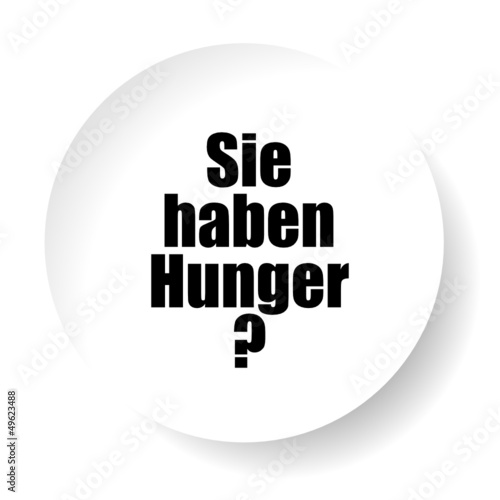 leerer teller sie haben hunger? I
