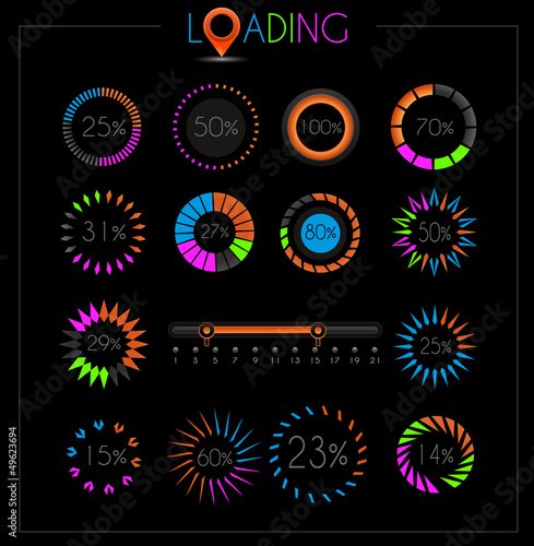 Set of Loading design elements