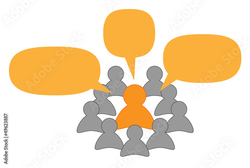 speaker or teacher and listeners