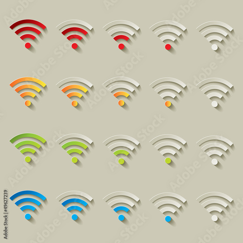 WiFi Wlan Bunt Iconset