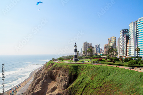 Miraflores Town landscapes in Lima peru