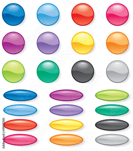 Set of color button