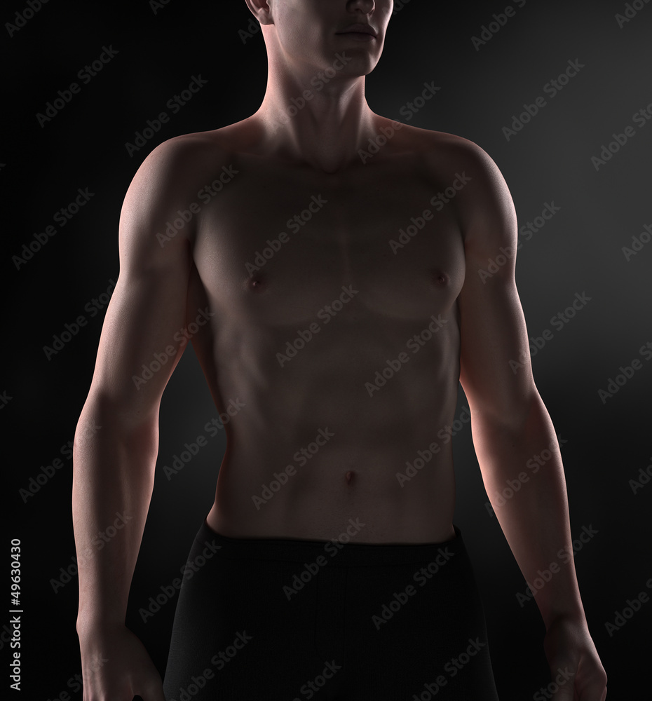 Fototapeta premium Athlete muscular build