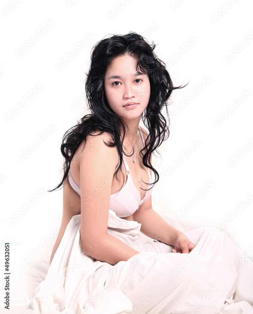 pretty asia woman just wake up in the morning pretty asia woman just wake up in the morning