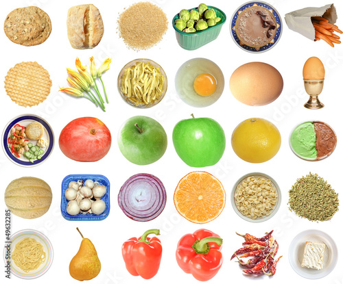 Fototapeta Naklejka Na Ścianę i Meble -  Food collage isolated