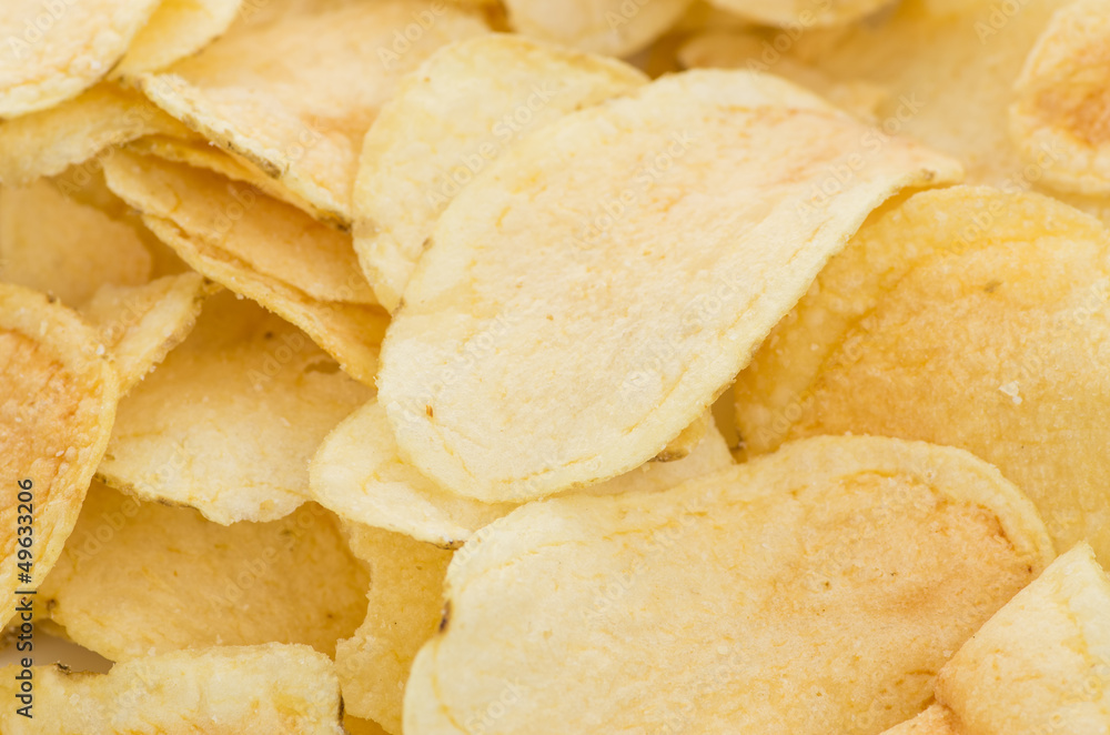 Close up of potato chips