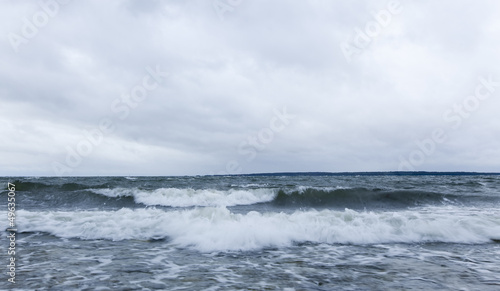 Baltic ocean a cloudy rainy day, Ekerum, Sweden © Henrik Larsson