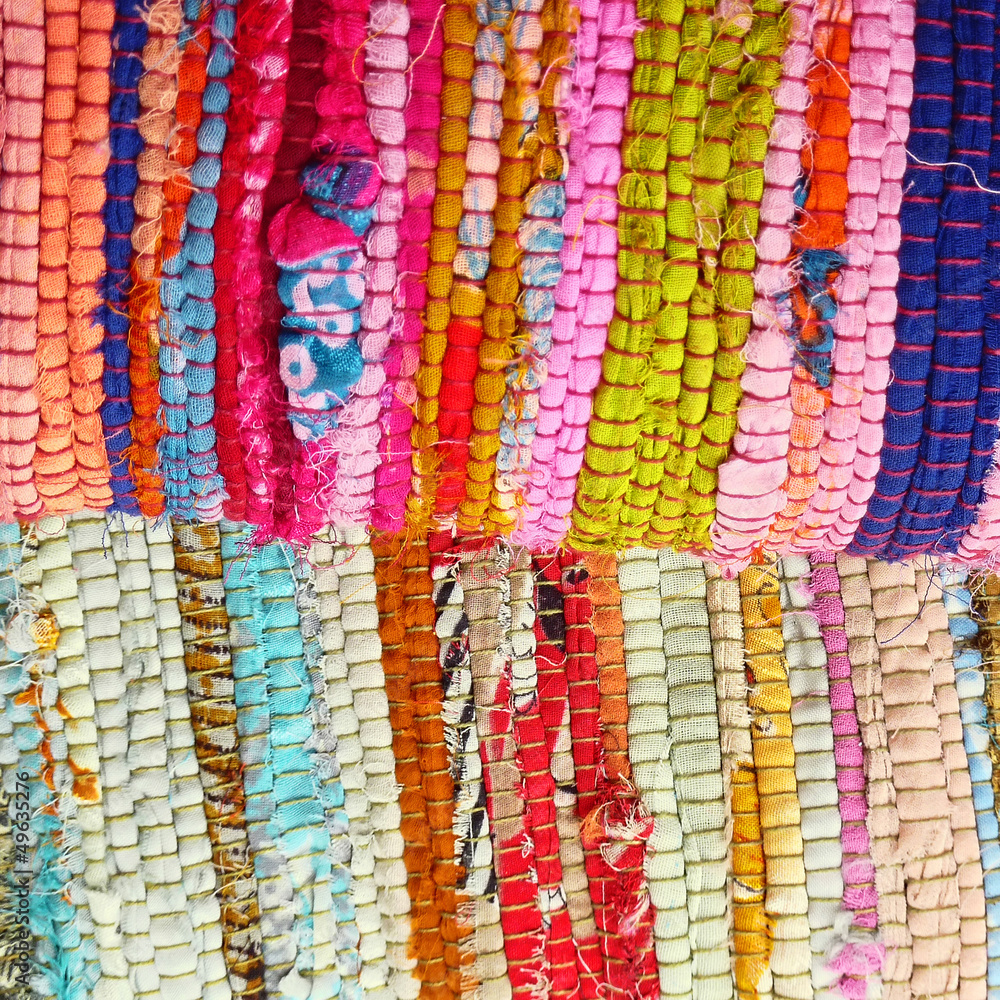 ethnic carpets closeup, colorful background