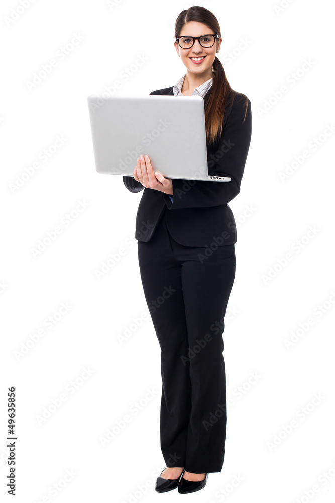 Business lady working on laptop Business lady working on laptop