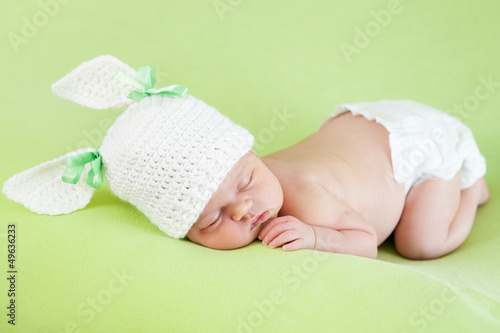 Funny sleeping newborn baby...