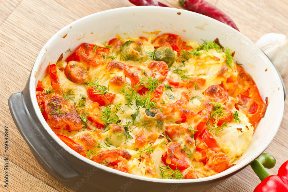 vegetables baked with cheese vegetables baked with cheese