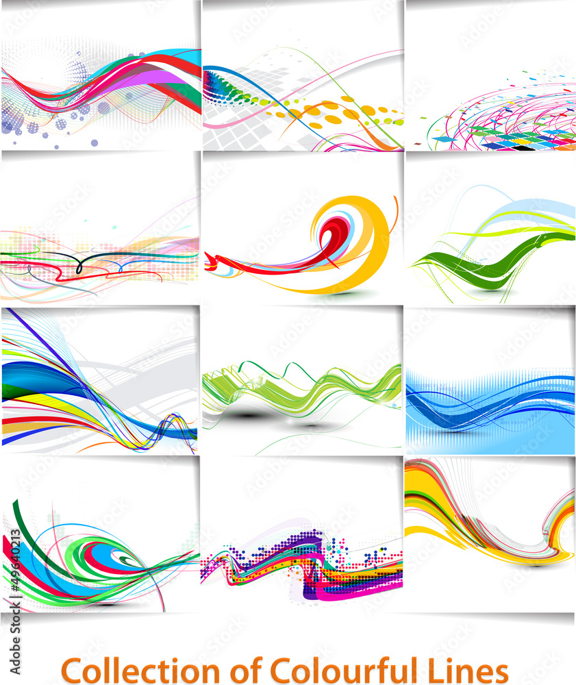 set of abstract wave line poster with space of your text. set of abstract wave line poster with space of your text.
