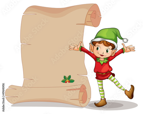 A dwarf with an empty signage