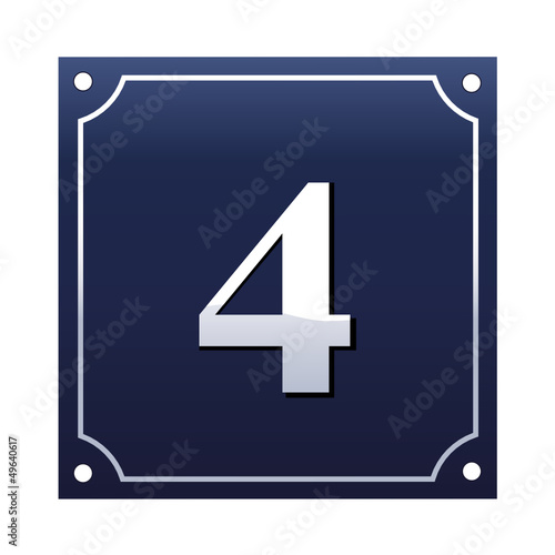 Emaille Hausnummernschild 4