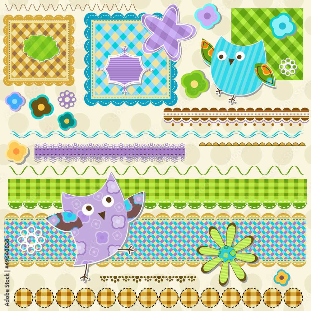 Fototapeta premium scrapbook set