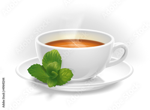 Cup of tea with mint