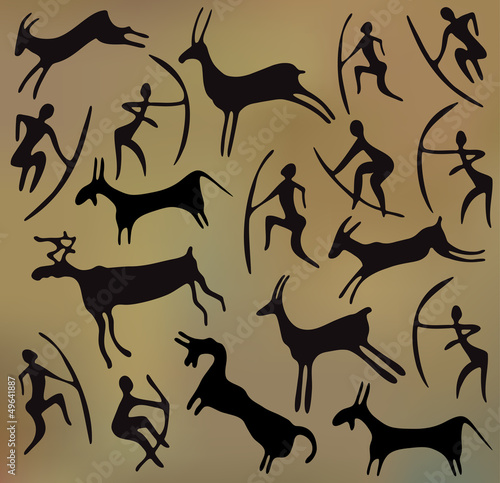 background with petroglyphs
