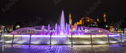 view of the blue mosque in sultanahmed, Istanbul photo