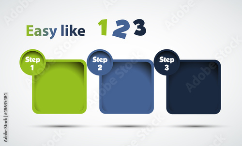 Design progress step, Options Banner, Vector illustration
