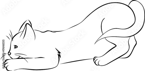 lauernde Katze Vektor