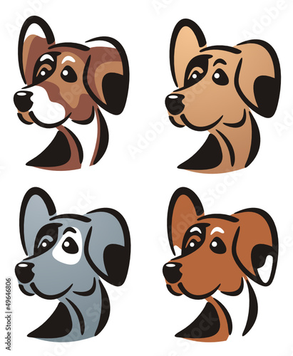Dog Logo Symbol multicolored