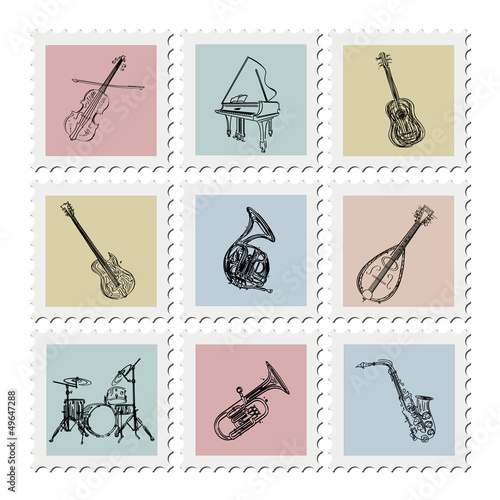 Postage stamp instruments
