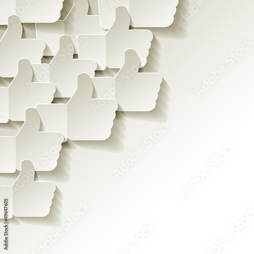 Like papier Weiss Icon Ecke