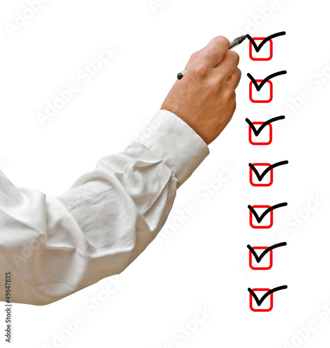 Cuadro en lienzo Check list