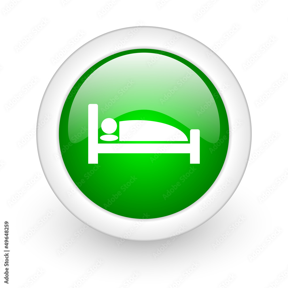 hotel green circle glossy web icon on white background hotel green circle glossy web icon on white background
