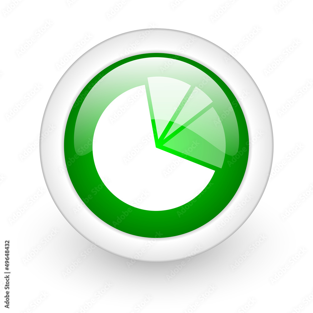 diagram green circle glossy web icon on white background diagram green circle glossy web icon on white background
