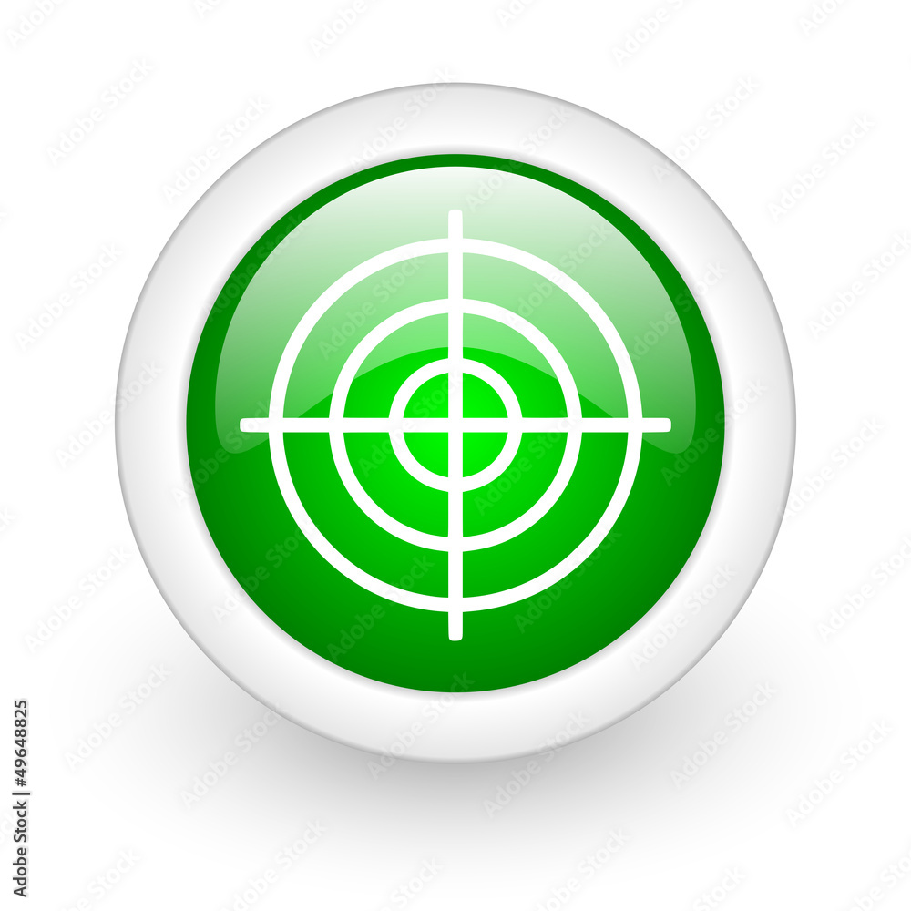 target green circle glossy web icon on white background target green circle glossy web icon on white background