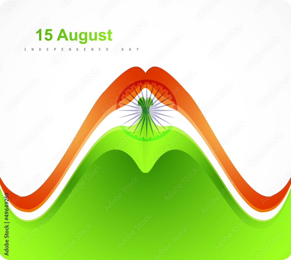 Obraz premium stylish Indian flag tricolor wave vector