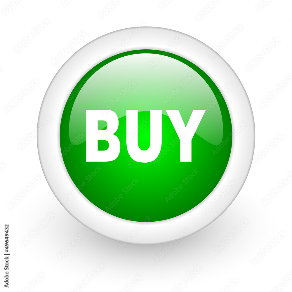 buy green circle glossy web icon on white background buy green circle glossy web icon on white background