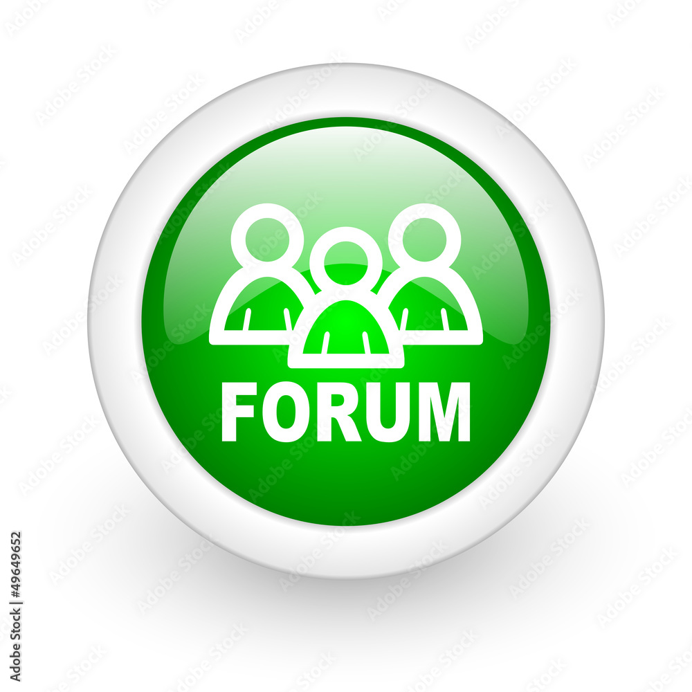 forum green circle glossy web icon on white background forum green circle glossy web icon on white background