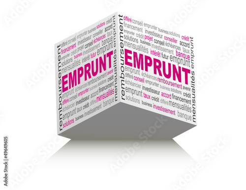 cube nuage de mots emprunt