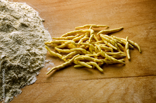 Italian fresh pasta: trofie