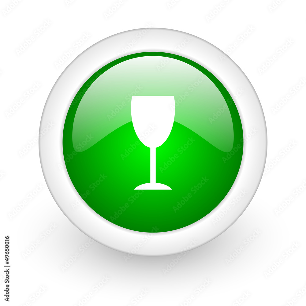 glass green circle glossy web icon on white background glass green circle glossy web icon on white background