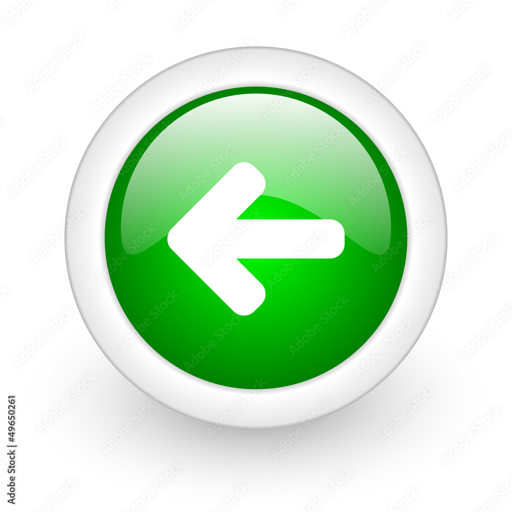 arrow left green circle glossy web icon on white background arrow left green circle glossy web icon on white background