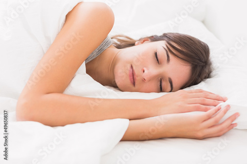 Woman asleep in bed