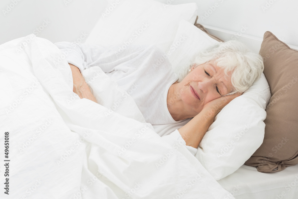 Aged woman sleeping Aged woman sleeping