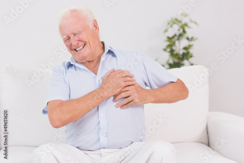 Old man suffering with heart pain © WavebreakmediaMicro