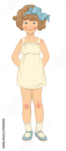 Paper doll, girl body template